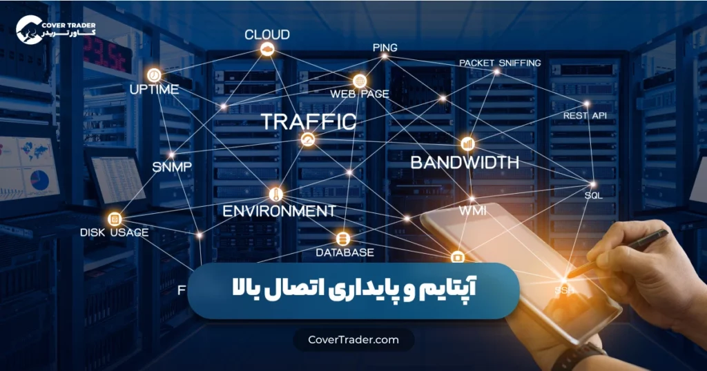 پایداری و آپتایم بالای سرویس آی پی ثابت کاور تریدر