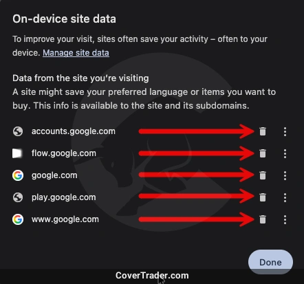 آموزش رفع مشکل گوگل فلو (Google Flow)؛ ارور Flow is not available in your country yet 8 پاک کردن کوکی های Google Flow